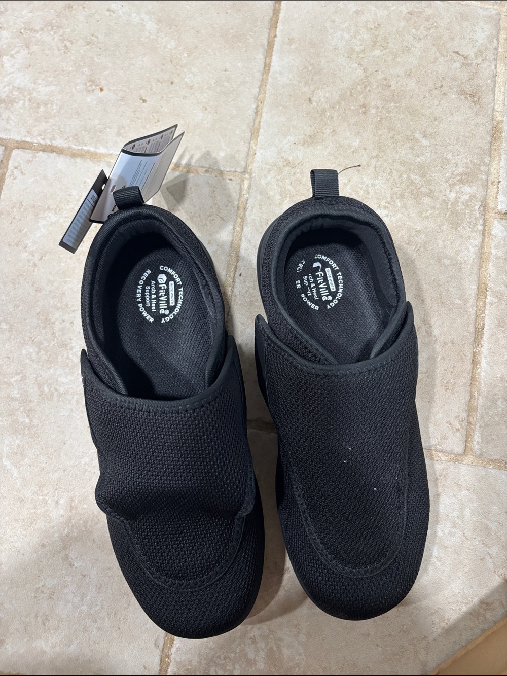 Women’s Slip-On Walking Shoes in Black size 10 - Picture 2 of 4